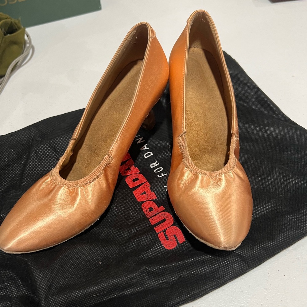 Supadance Women's Satin smooth ballroom Heels 21/2 inch heel